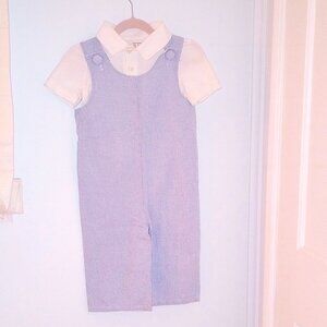 ADORABLE set of The Children's Place white shirt and handmade romper, size 2T